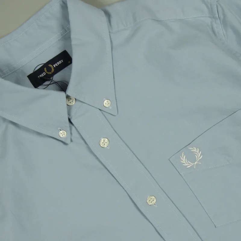 Fred Perry Oxford Shirt - Light Smoke-1
